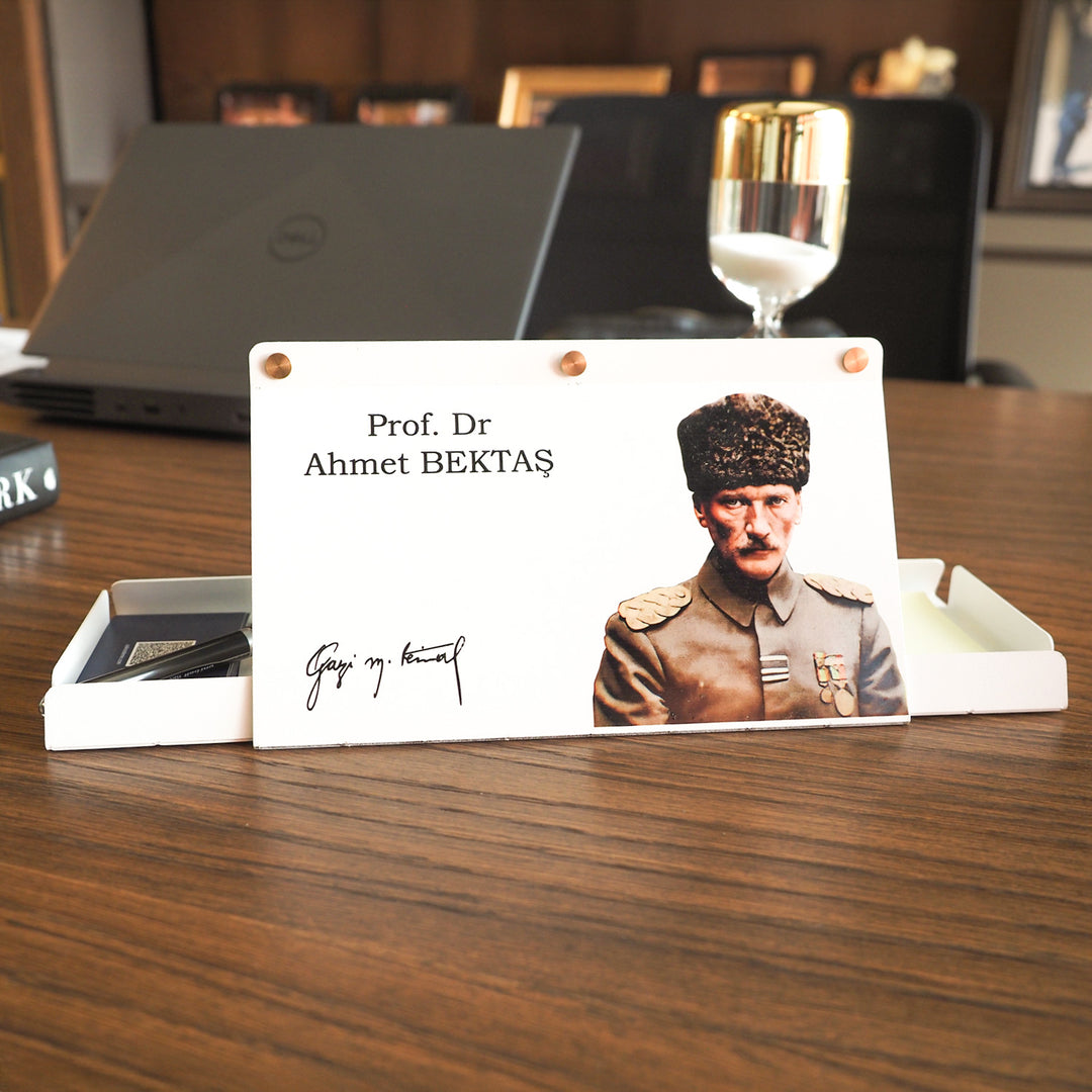 Kişiye Özel Metal Masa Takvimi ve Organizer - APH239