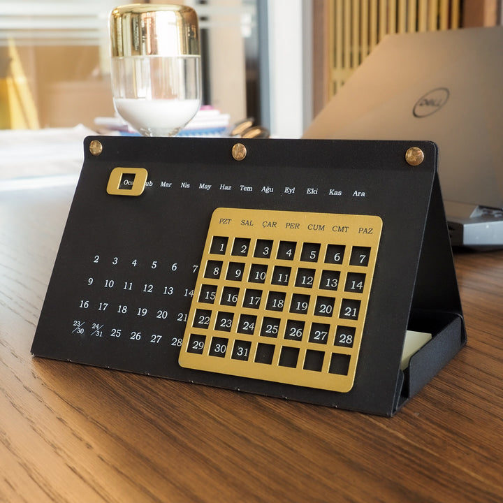 Kişiye Özel Metal Masa Takvimi ve Organizer - APH239