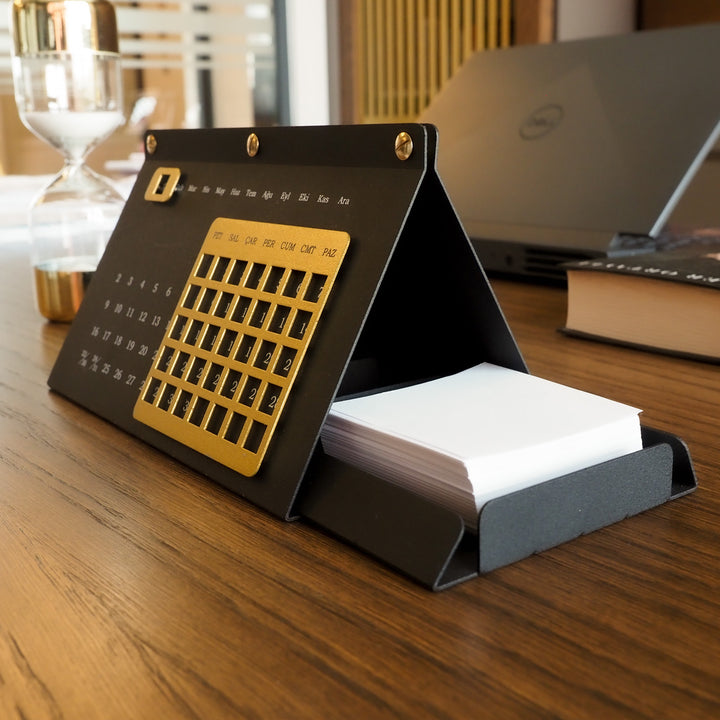 Kişiye Özel Metal Masa Takvimi ve Organizer - APH239