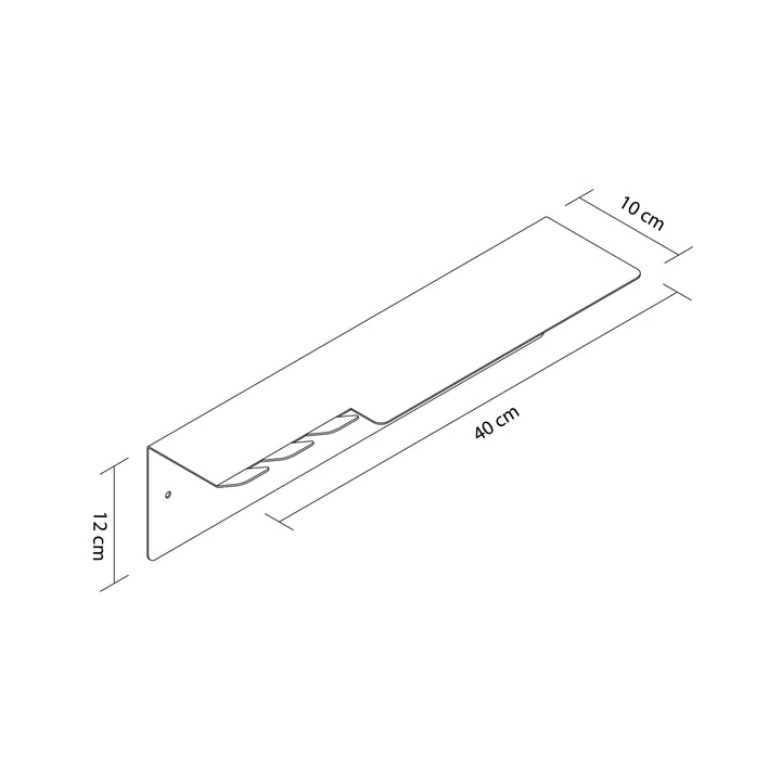 Slate Metal Wall Shelf & Hook - APM017