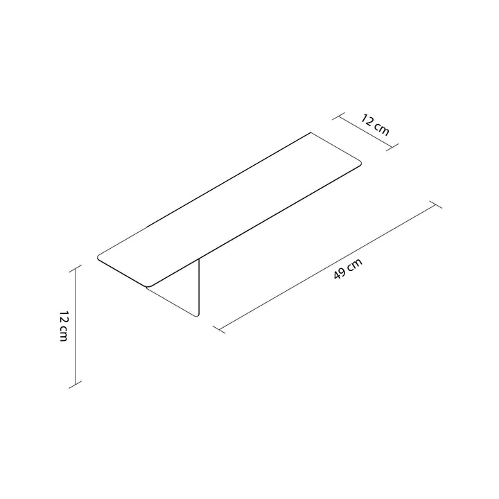 Nook Metal Wall Shelf & Hook - APM020
