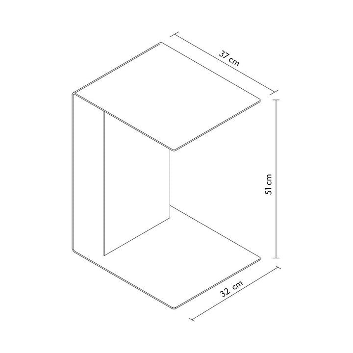Fold Metal C Side Table - APM002