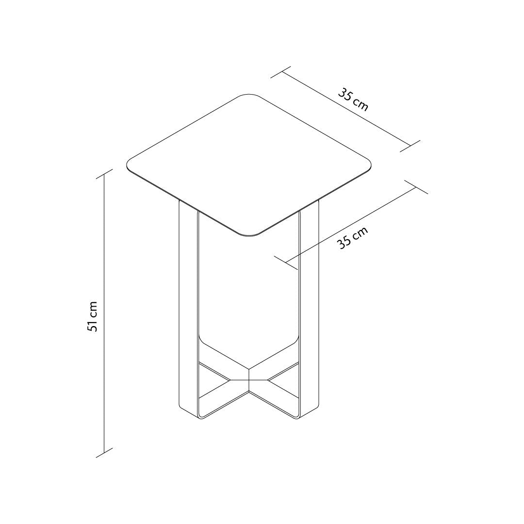 Frame Set of 2 Metal Side Table - APM012