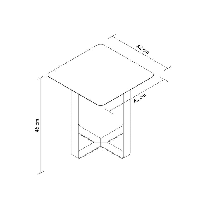 Frame Set of 2 Metal Side Table - APM012