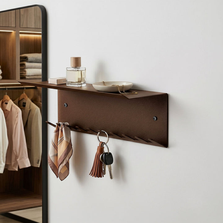 Hub Metal Wall Shelf & Hook - APM015