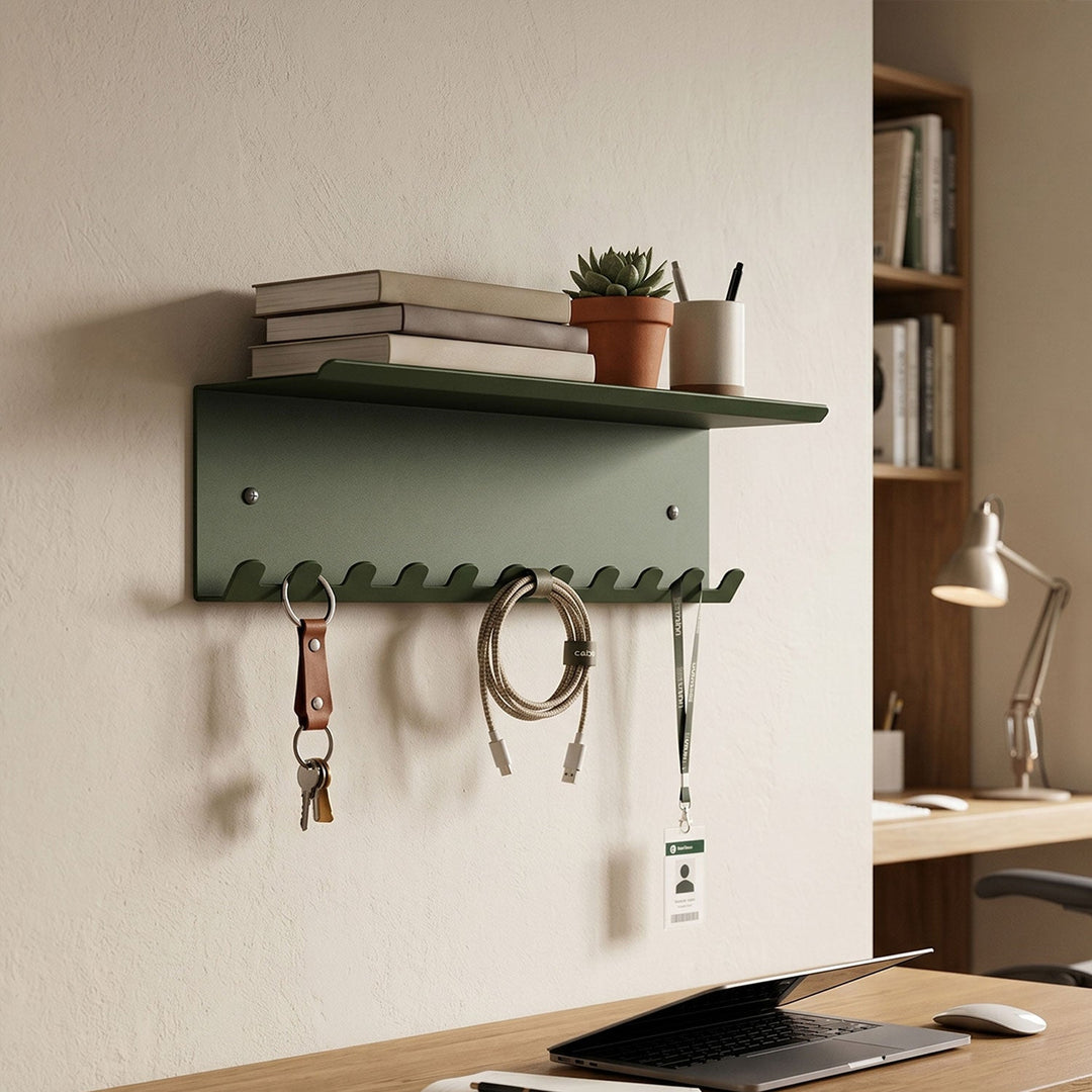 Hub Metal Wall Shelf & Hook - APM015