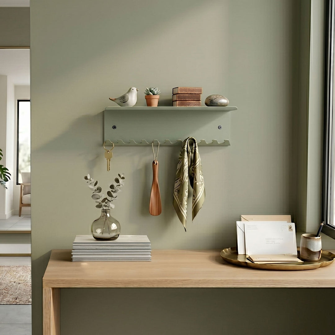 Hub Metal Wall Shelf & Hook - APM015