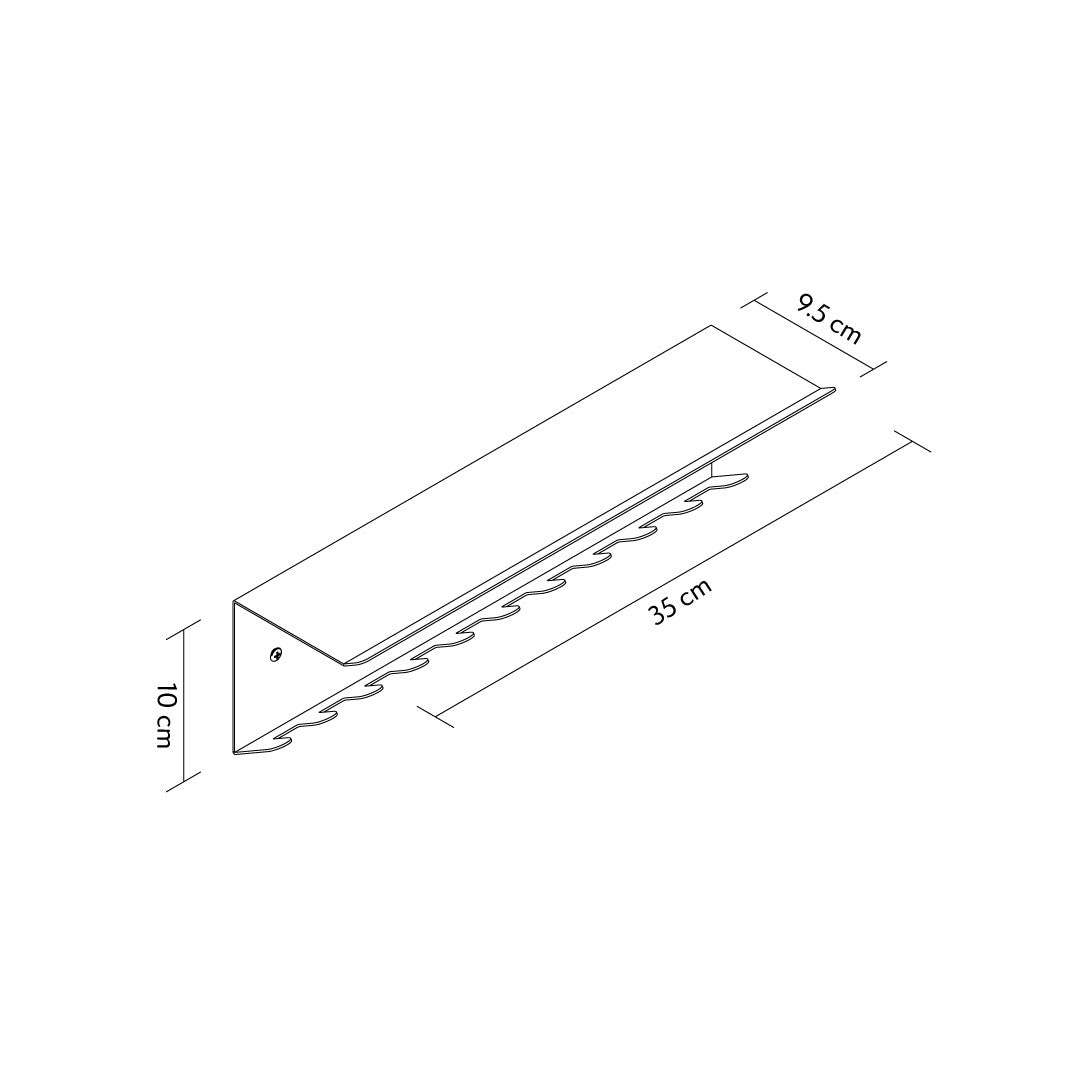 Hub Metal Wall Shelf & Hook - APM015