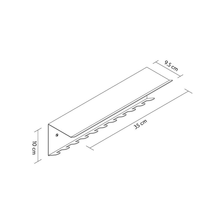 Hub Metal Wall Shelf & Hook - APM015