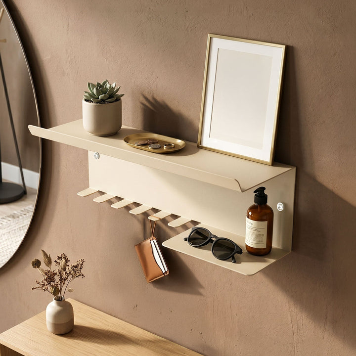 Edge Metal Wall Shelf & Hook - APM018