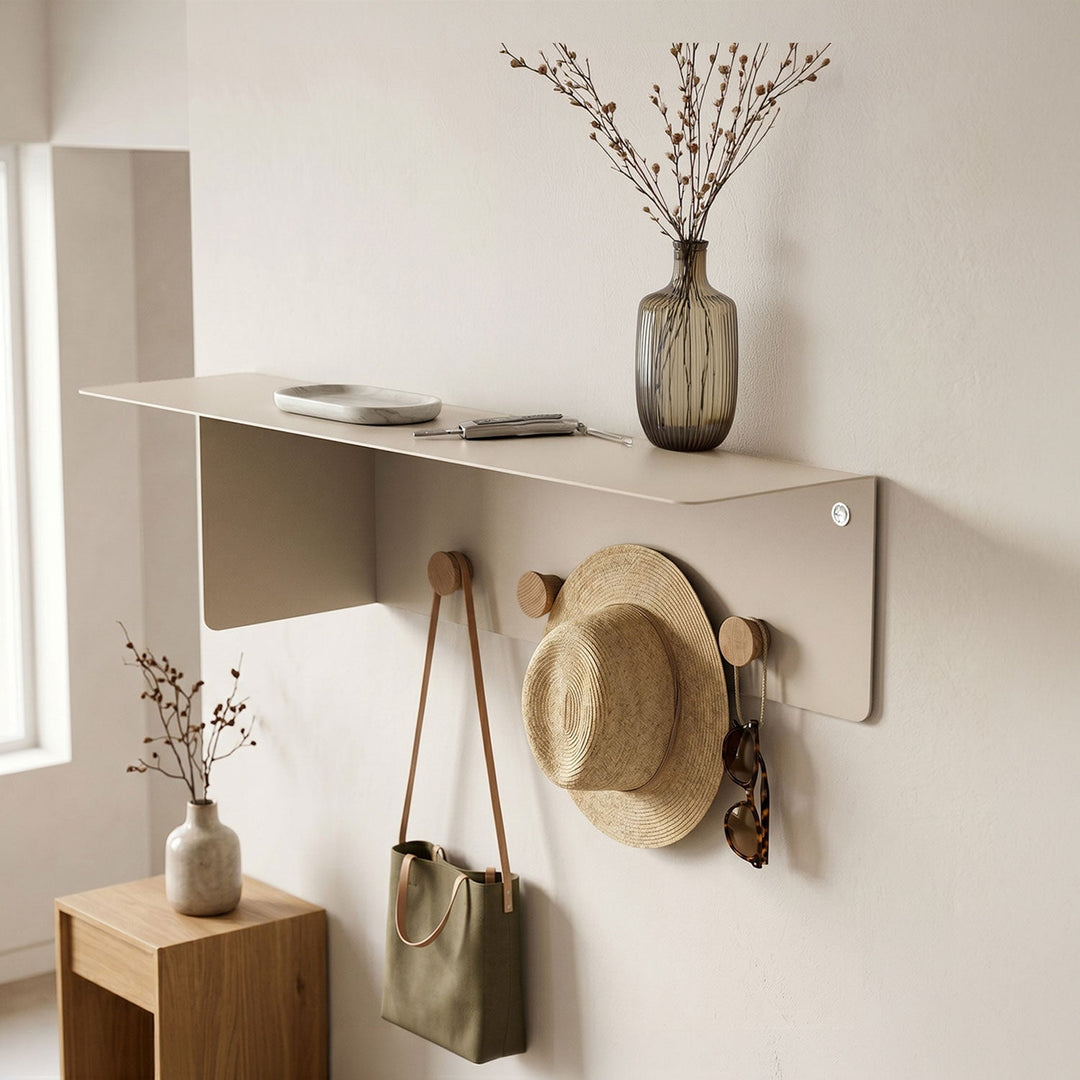 Nook Metal Wall Shelf & Hook - APM020