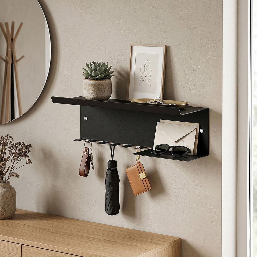 Edge Metal Wall Shelf & Hook - APM018