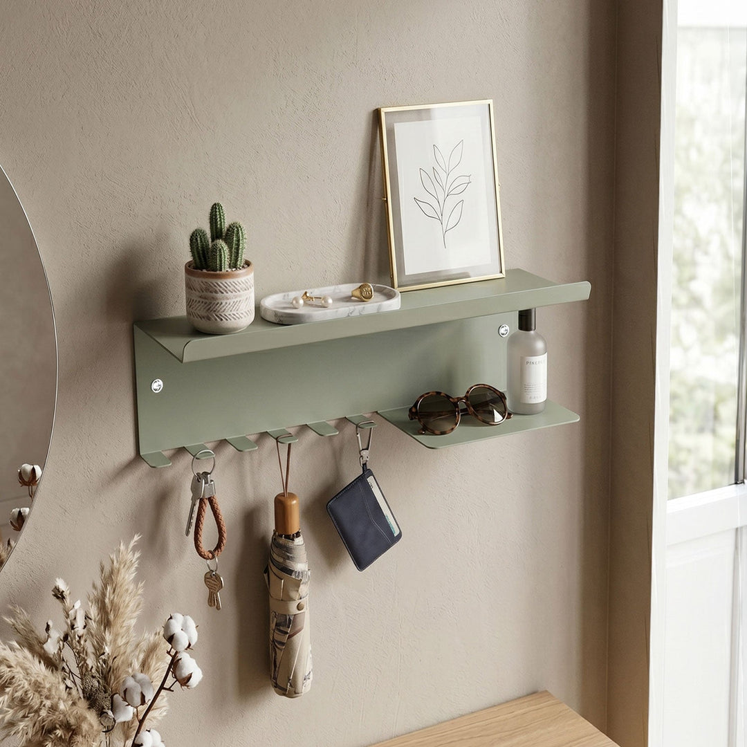 Edge Metal Wall Shelf & Hook - APM018