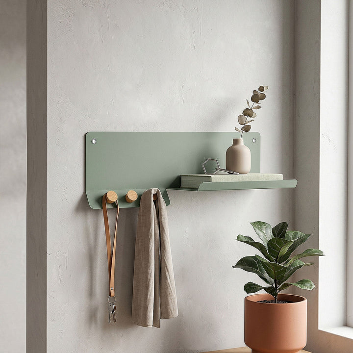 Forma Metal Wall Shelf & Hook - APM021