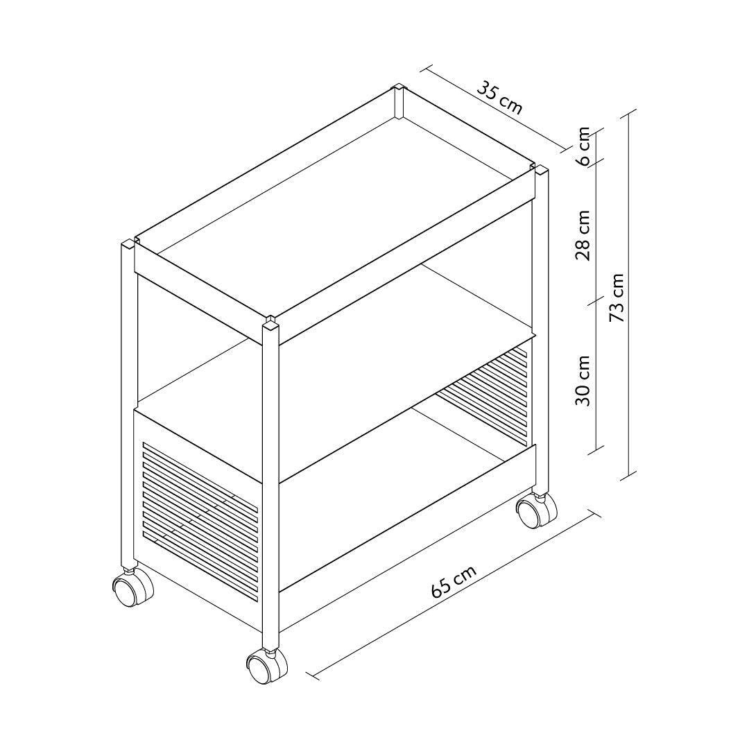 Move L Metal Serving Cart - APM024