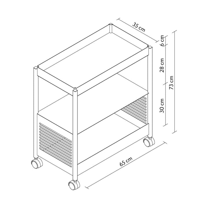 Move L Metal Serving Cart - APM024