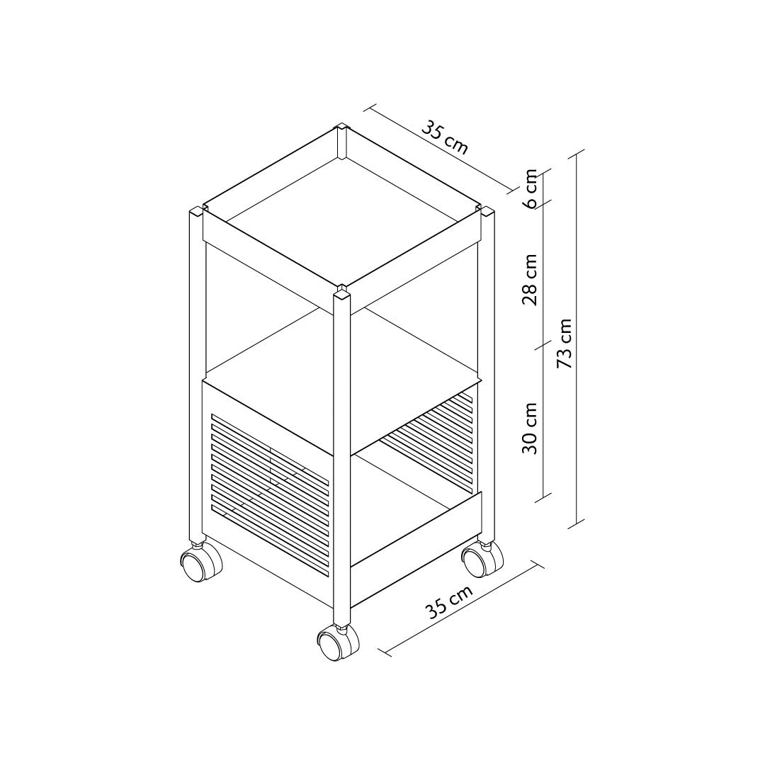 Move M Metal Serving Cart - APM024