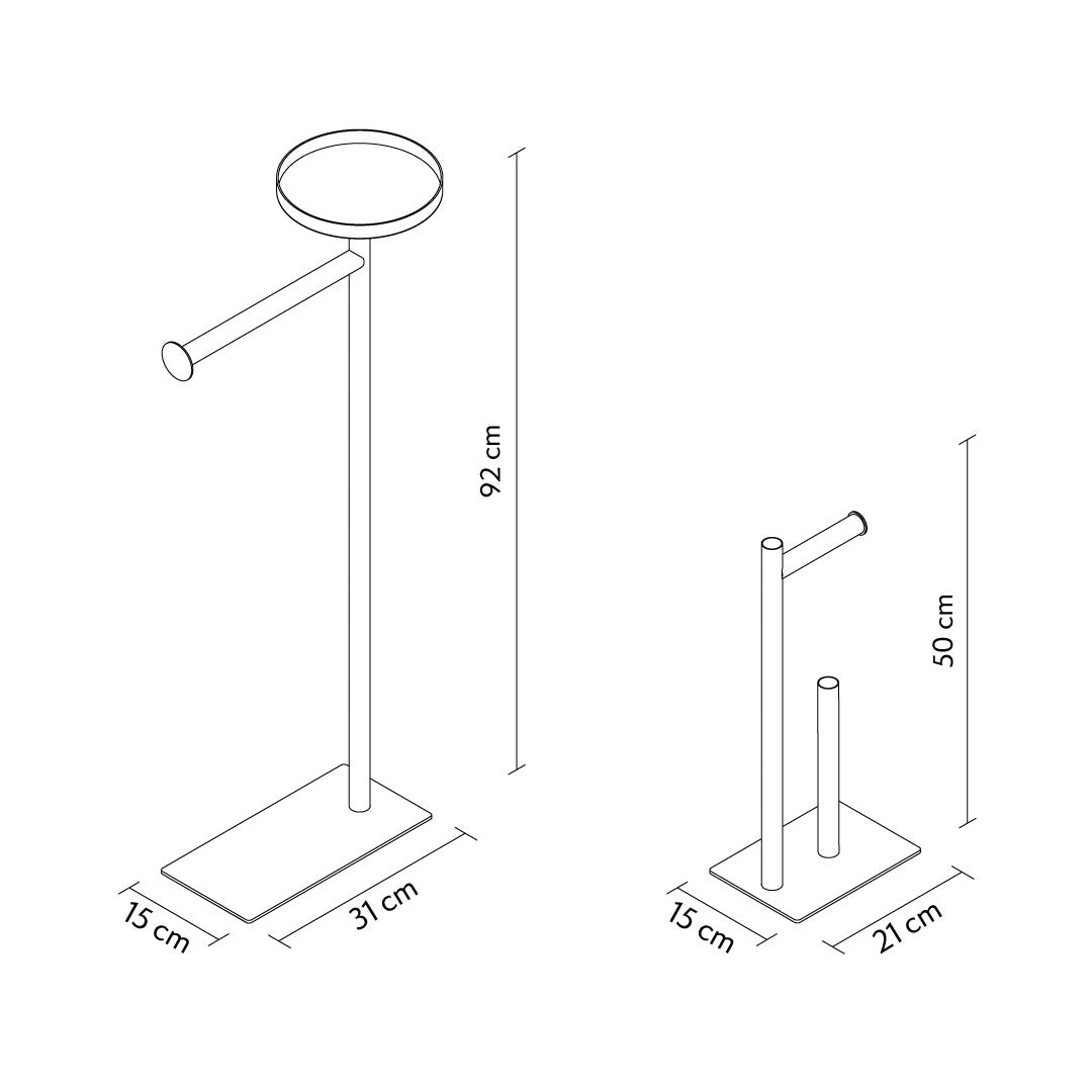 Moss Metal Bathroom Accessory Set of 2 - APM026