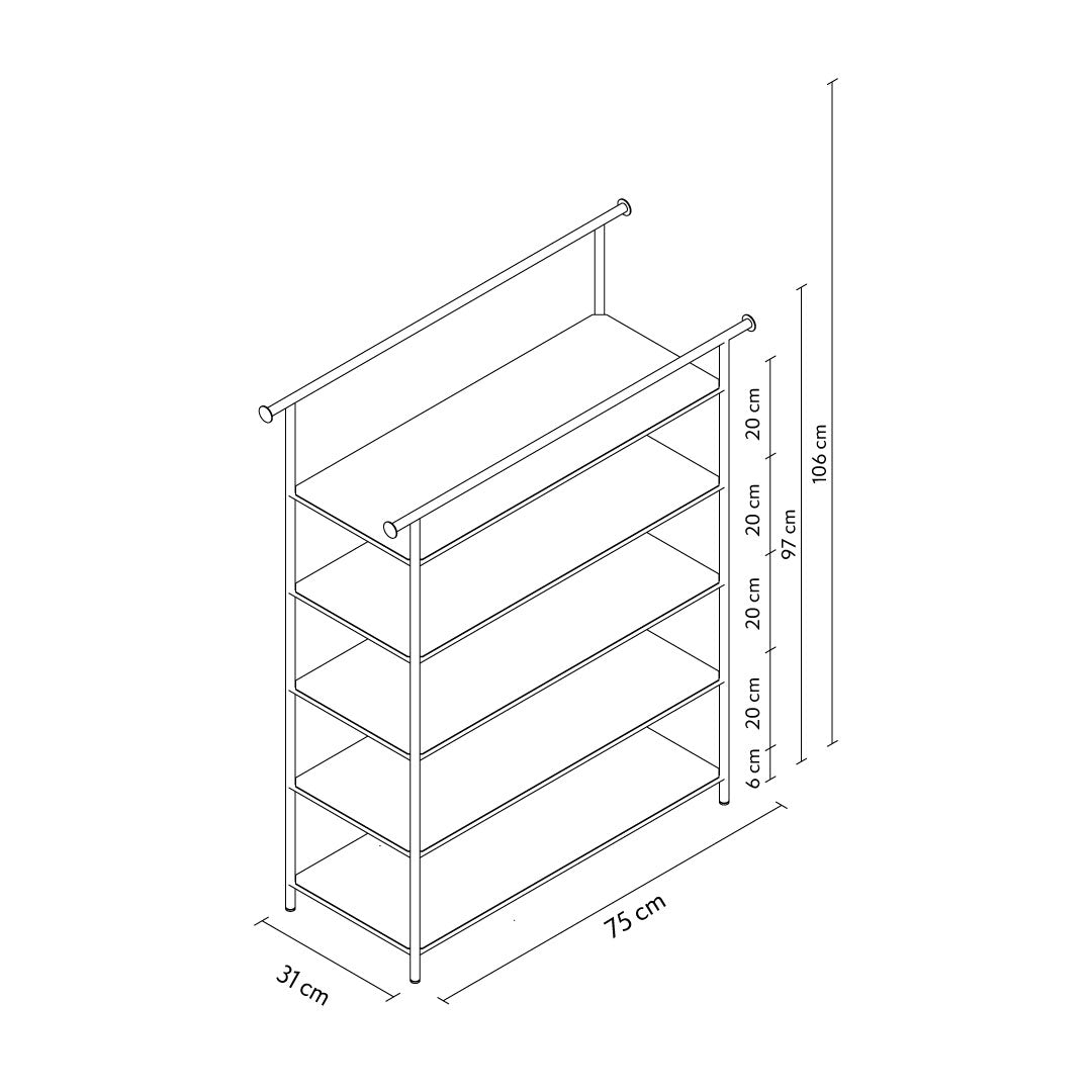 Moss Plus Metal Shelf Unit - APM030