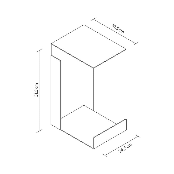 Terra Metal Side Table / Magazine Rack - APM032