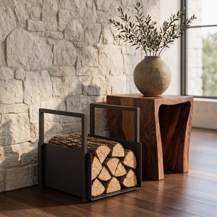 Stack Metal Wood Basket - APM036