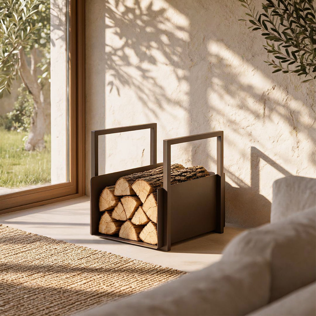 Stack Metal Wood Basket - APM036