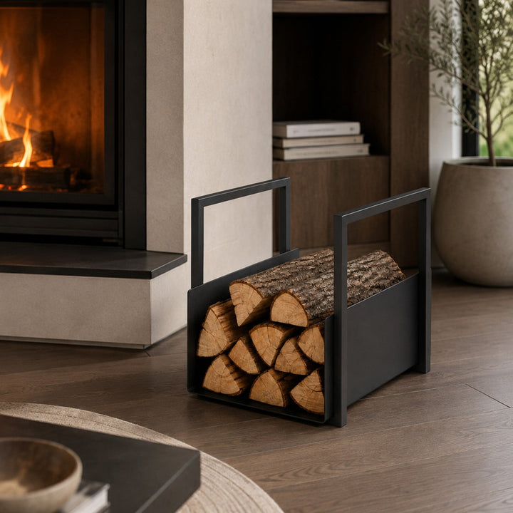Stack Metal Wood Basket - APM036
