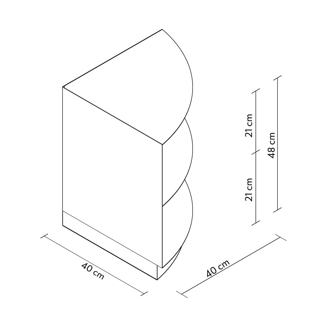 Nook Metal Corner Side Table - APM043