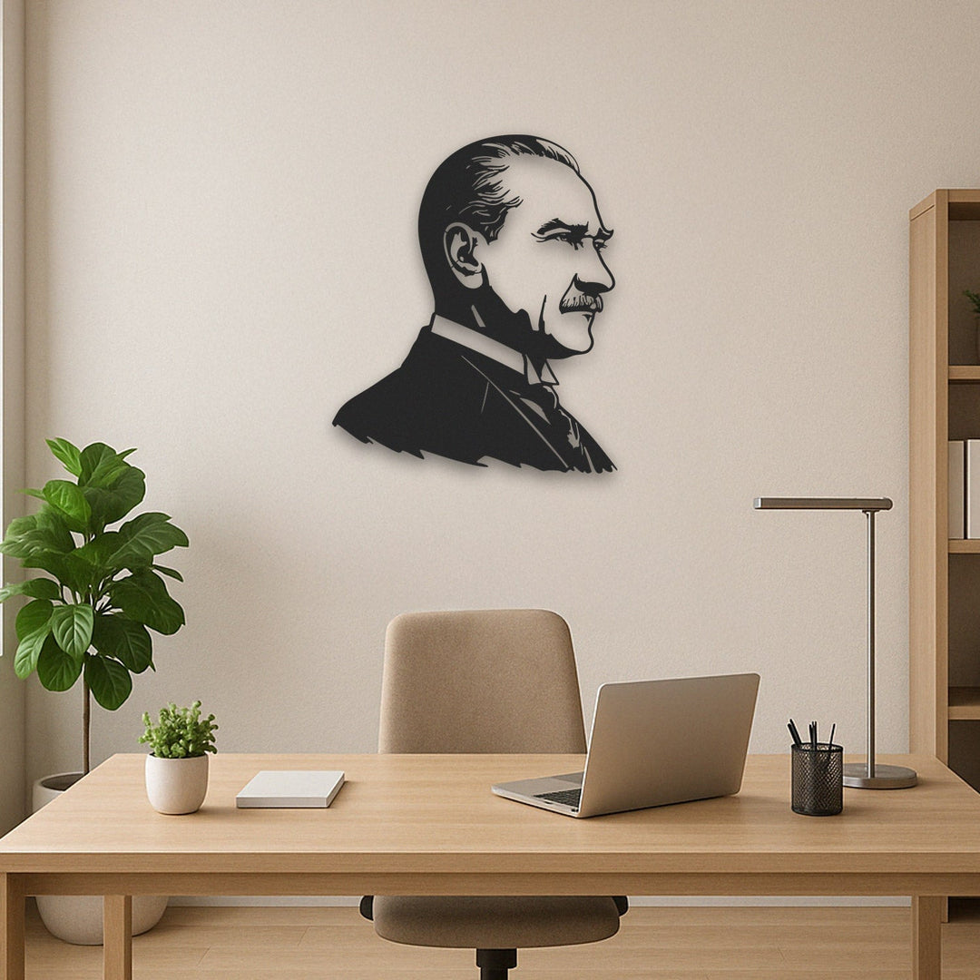 Ulu Önder Atatürk’ün Silüeti Metal Tablo - APT828