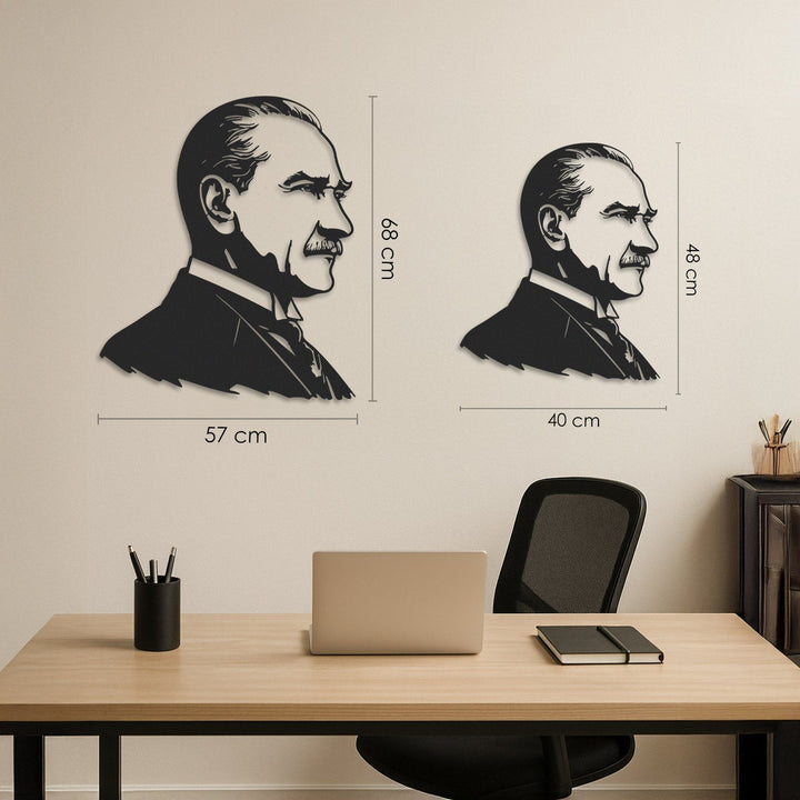 Ulu Önder Atatürk’ün Silüeti Metal Tablo - APT828