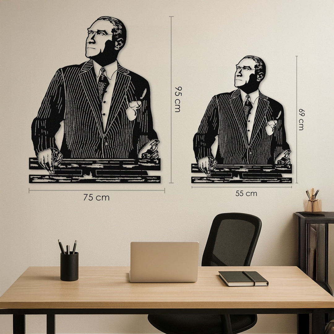 Atatürk Portresi Metal Tablo - APT841