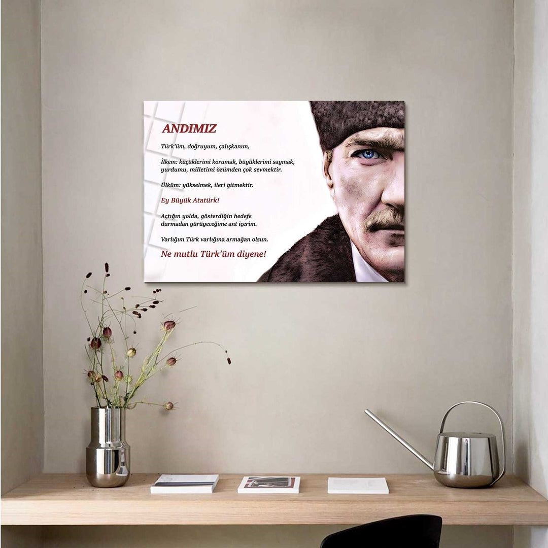 Andımız Ve Atatürk Cam Tablo - ATC051