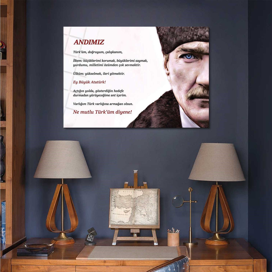 Andımız Ve Atatürk Cam Tablo - ATC051