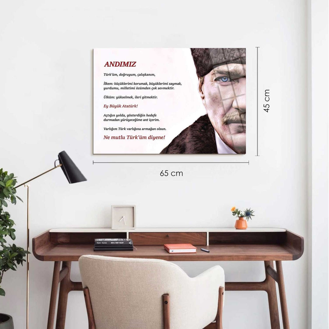 Andımız Ve Atatürk Cam Tablo - ATC051