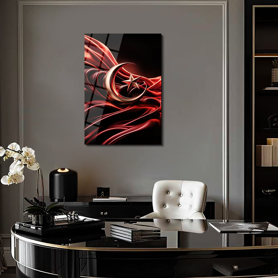 Ay Yıldızın Parıltısı Cam Tablo - ATC068