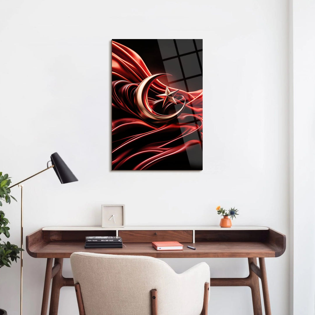 Ay Yıldızın Parıltısı Cam Tablo - ATC068