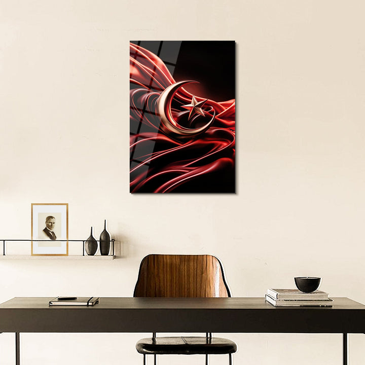 Ay Yıldızın Parıltısı Cam Tablo - ATC068