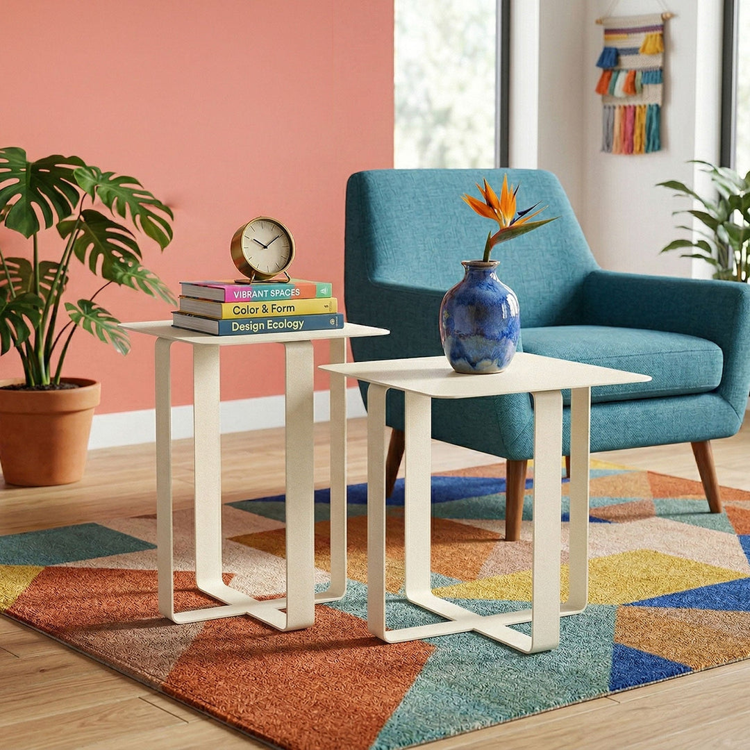 Frame Set of 2 Metal Side Table - APM012