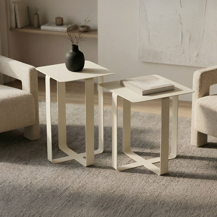 Frame Set of 2 Metal Side Table - APM012