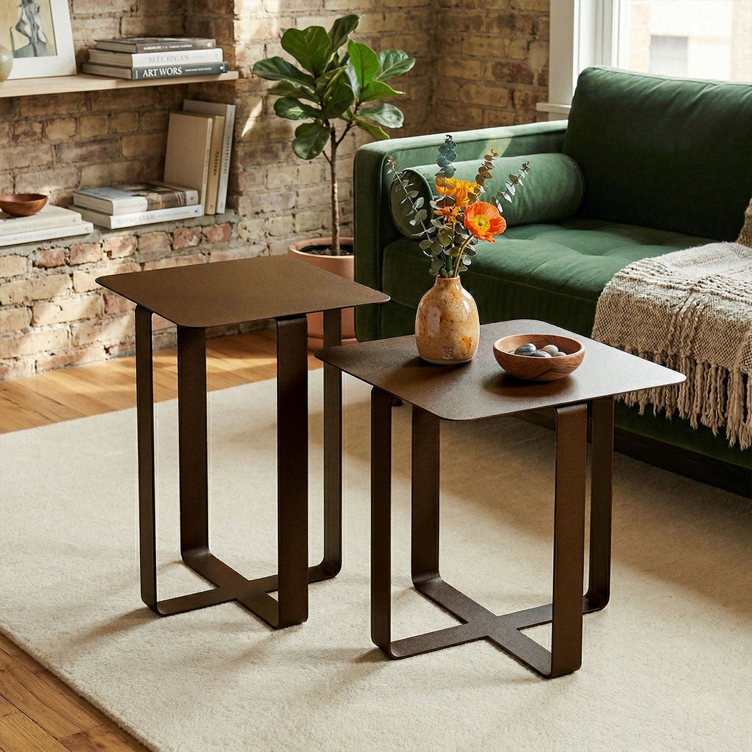 Frame Set of 2 Metal Side Table - APM012