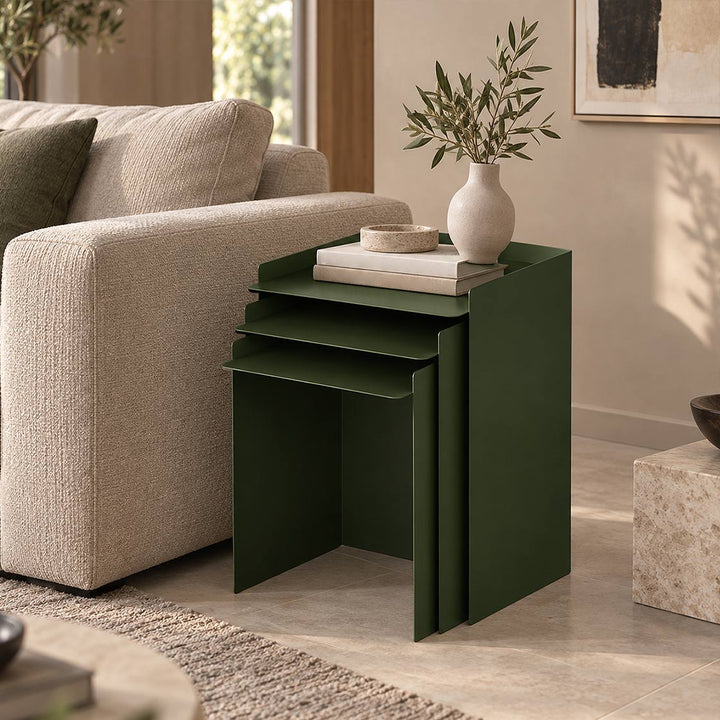 Cube Set of 3  Metal Nesting Table - APM042