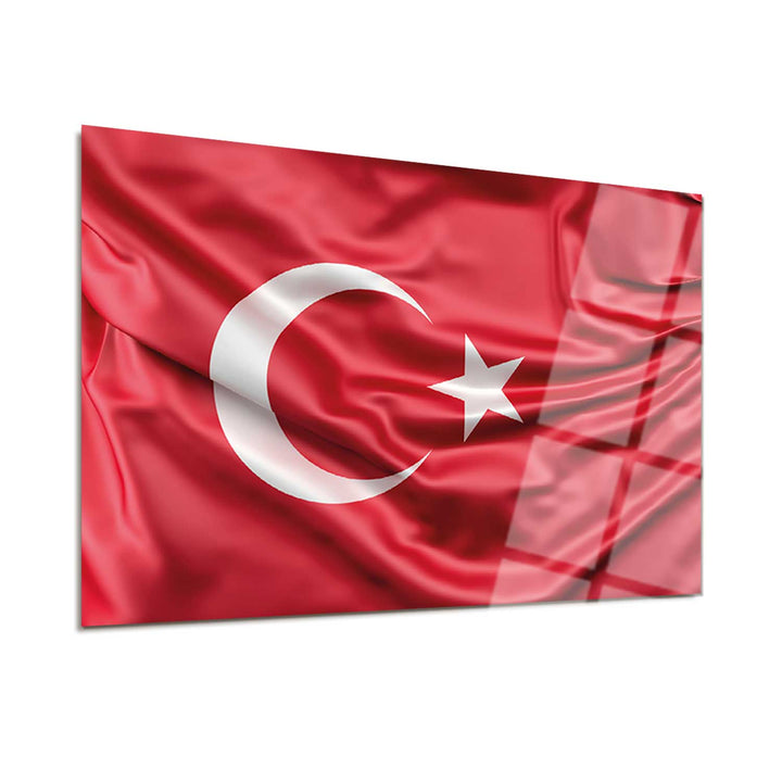 Türk Bayrağı Cam Tablo - ATC022