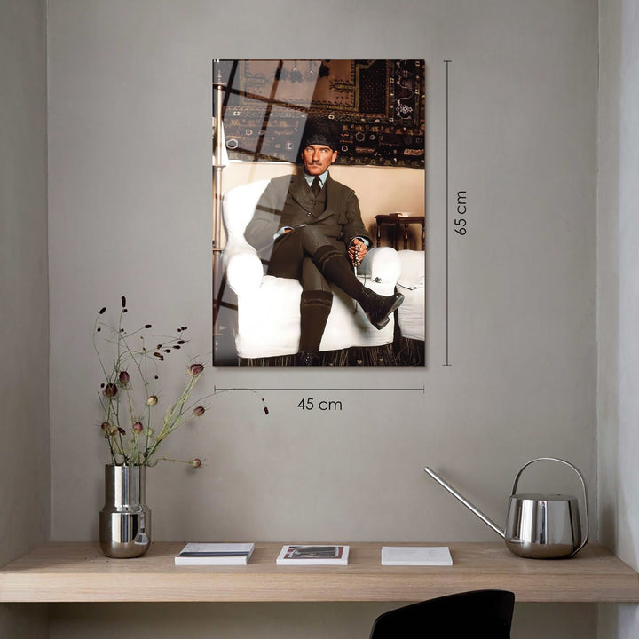 Atatürk Çalışma Odasında Cam Tablo - ATC032