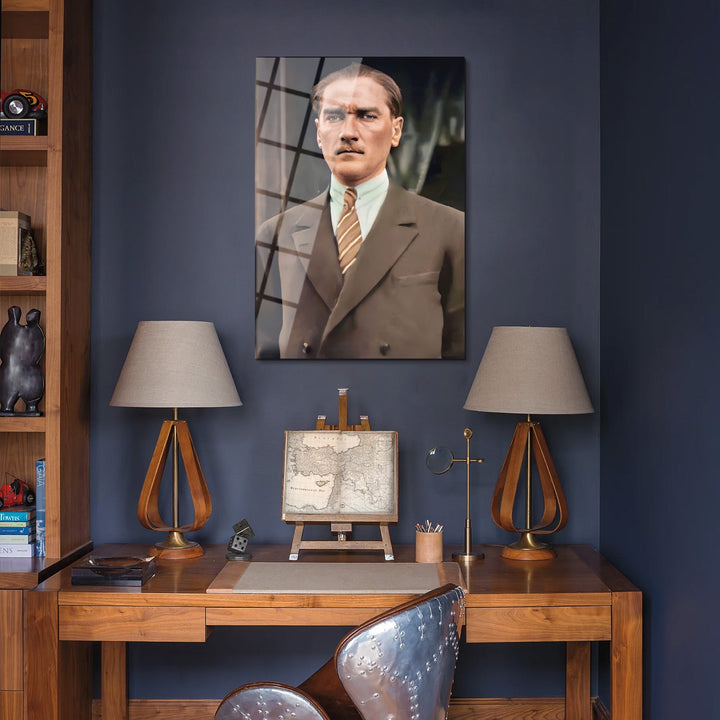 Atatürk Çankaya Köşkünde Cam Tablo - ATC039