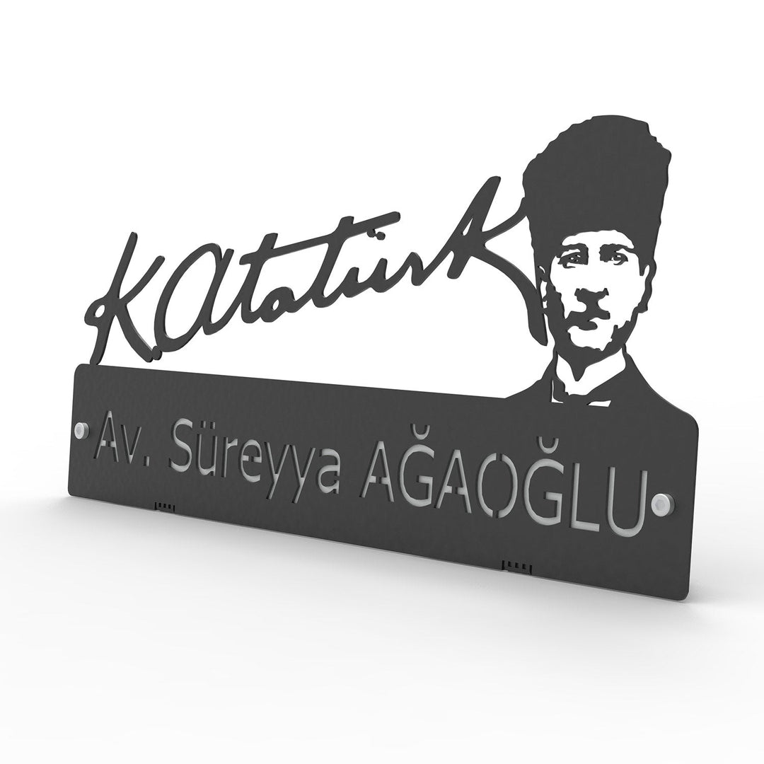Kişiye Özel Atatürk İmzalı İsimlik Masaüstü Dekor - APH231