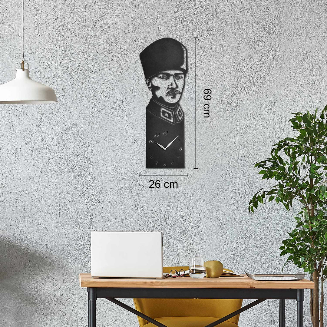 Atatürk Metal Duvar Saati - APS125