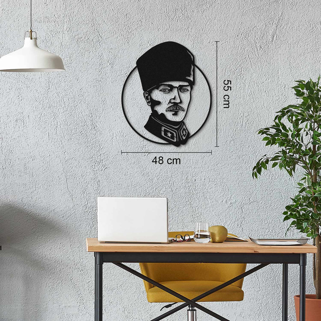 Atatürk Portre Metal Duvar Tablosu - APT649
