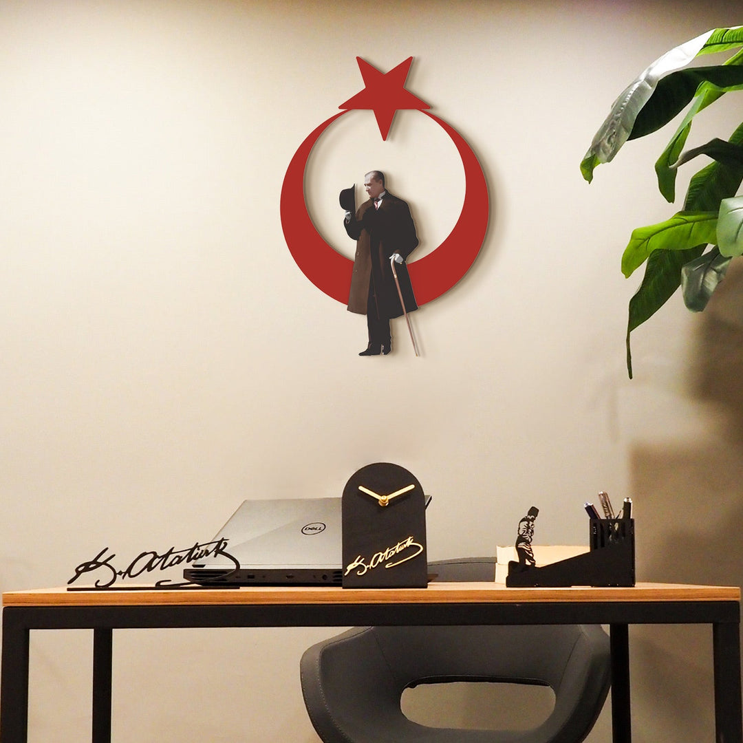 Atatürk ve Ayyıldız Metal Tablo - APT794