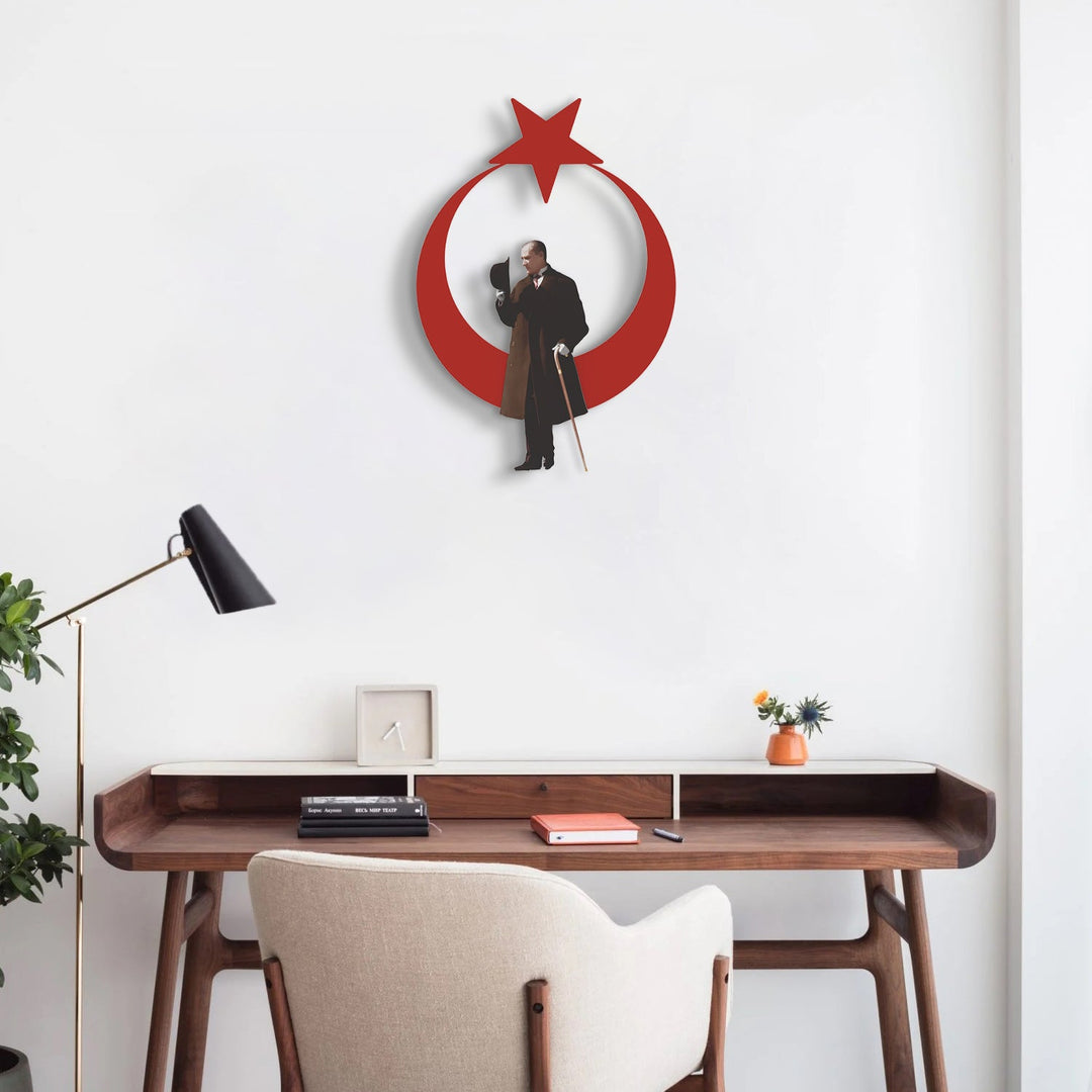 Atatürk ve Ayyıldız Metal Tablo - APT794