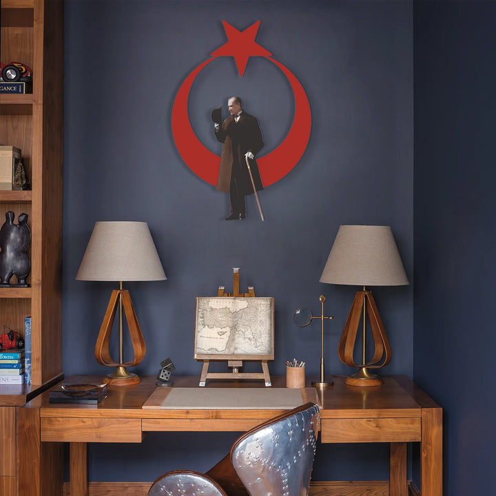 Atatürk ve Ayyıldız Metal Tablo - APT794